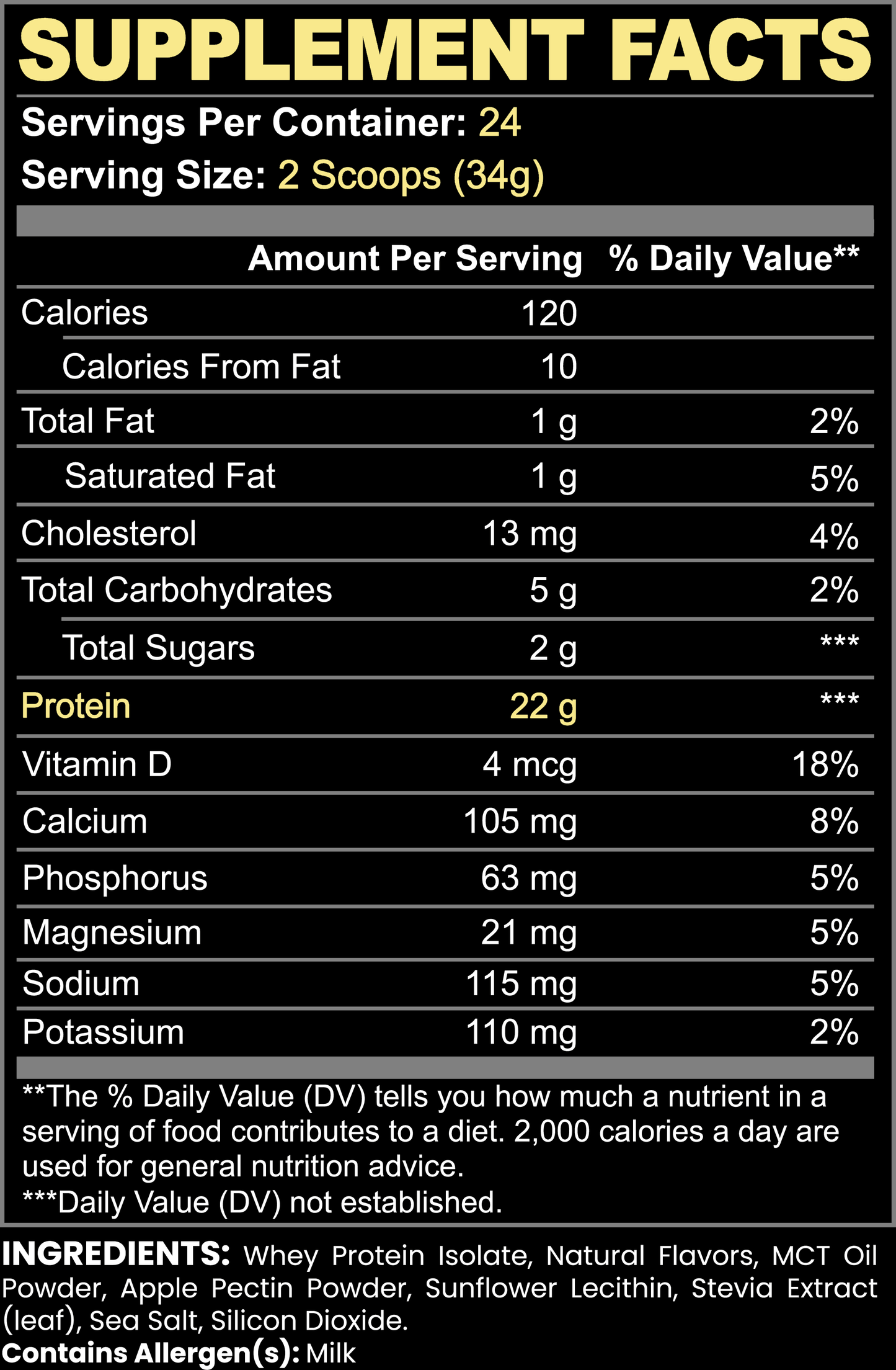 Whey Protein Isolate (Vanilla)